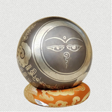 4.5 Inch Gulpa Tibetan Singing Bowl with Buddhist Mantra and Symbols