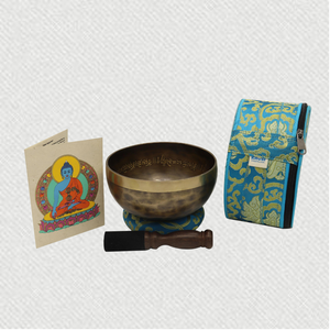 7" Hand-Hammered & Hand-Carved Tibetan Singing Bowl for Meditation