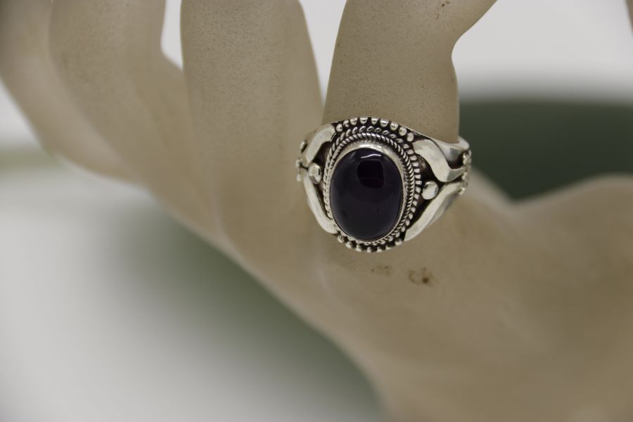 beautiful amethyst gemstone silver finger ring designs