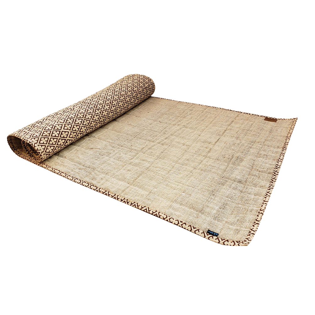 Organic Cotton Yoga Handmade Earth Natural Elements Yoga Rug Hand Woven  Washable 100% Organic Exercise Mat Highly Absorbent Mat Size 74 x 27 Inch