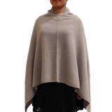 women wearing 100% pure cashmere winter poncho