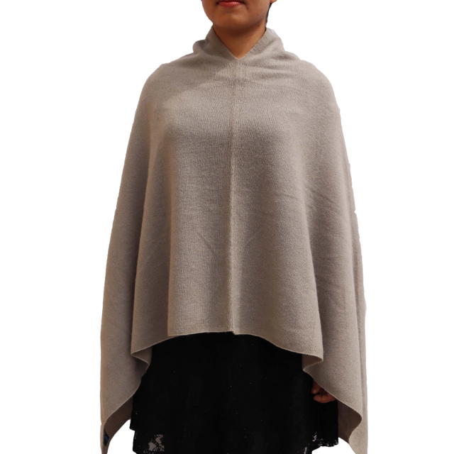 women wearing 100% pure cashmere winter poncho