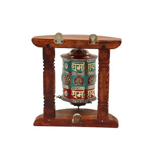 Carole and Turquoise Tibetan Prayer Wheel for your wall