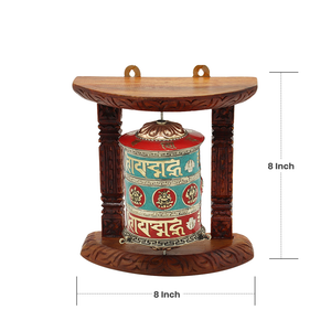 Carole and Turquoise Tibetan Prayer Wheel for your wall