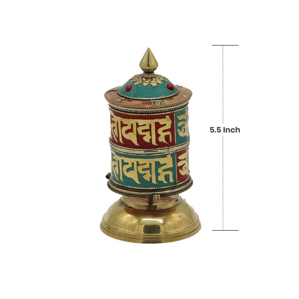 Tibetan Prayer Wheel with Buddhist scriptures