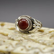 red onyx pure silver ring to gift