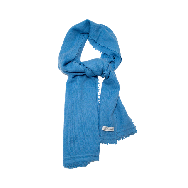 blue color pure cashmere pashmina shawl