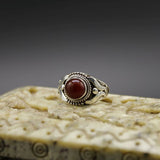 red onyx pure finger ring designs