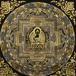 Amitabha Buddha ,Tibetan Thanka hand panting 24 k gold art