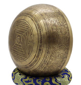 Tibetan Singing Bowl Carved with Green Tara and Mantra