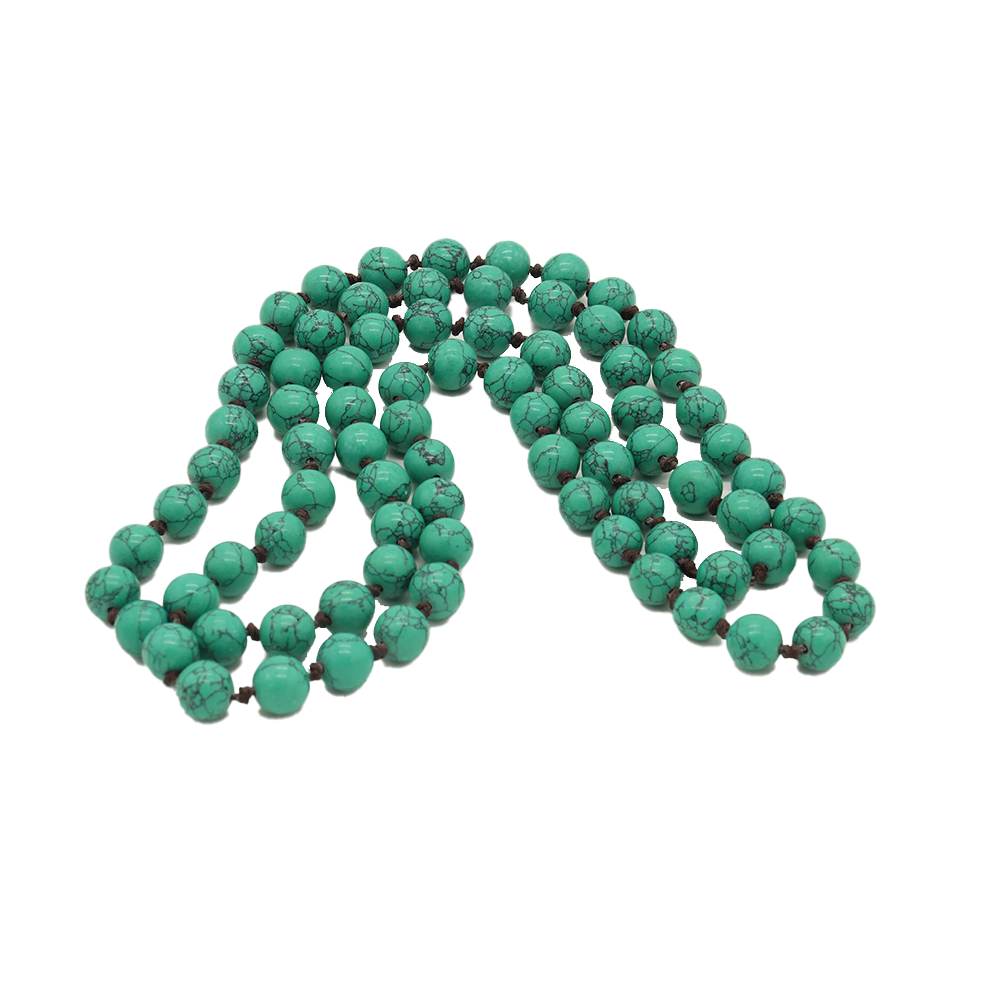 KHUSI MALACHITE Natural stone 108 Beads Full yoga Mala Necklace