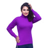 cashmere pashmina purple color turtle neck sweater