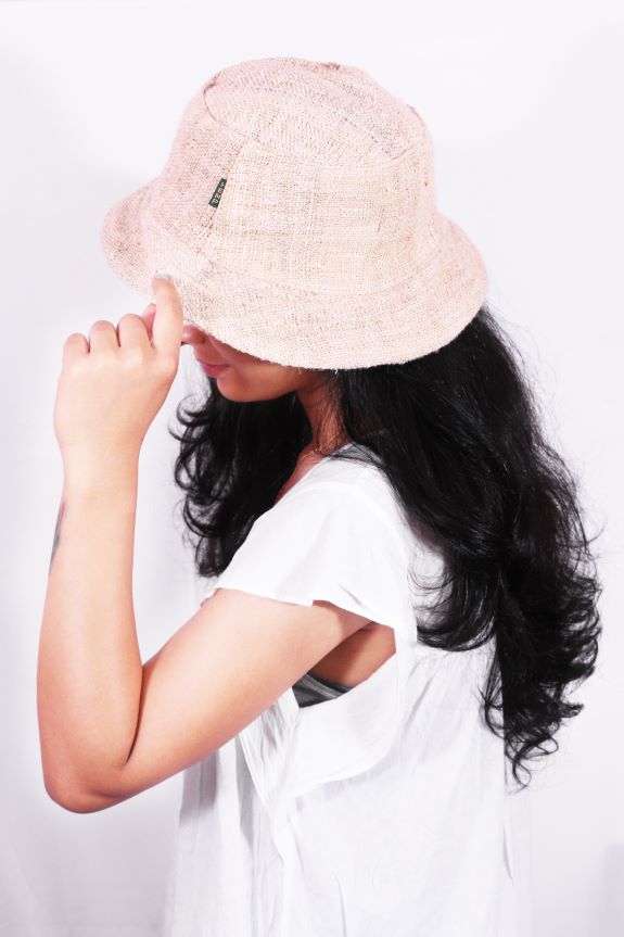 girl wearing eco friendly handmade summer hemp hats