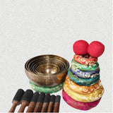 handmade authentic singing bowl set