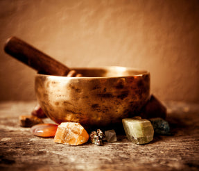 handmade healing singing bowl with mallet