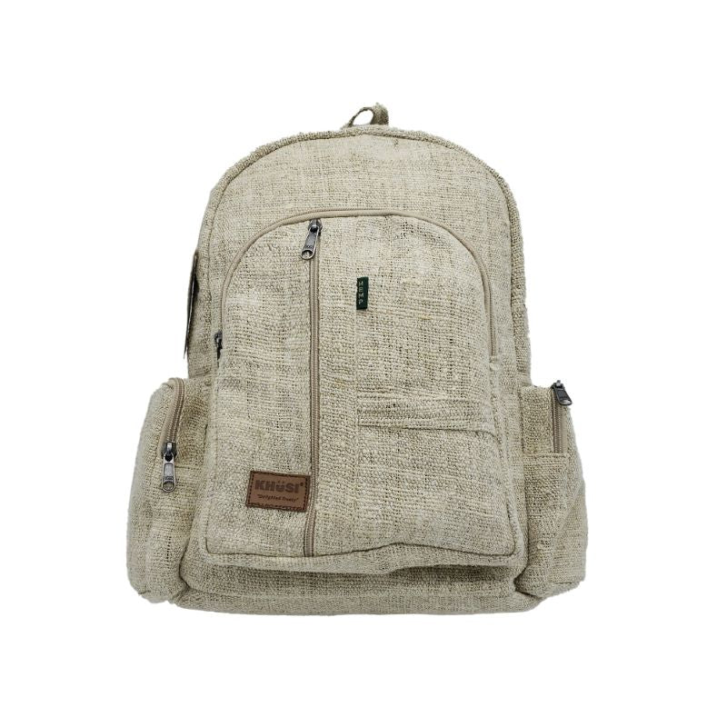 grey organic small hemp backpack