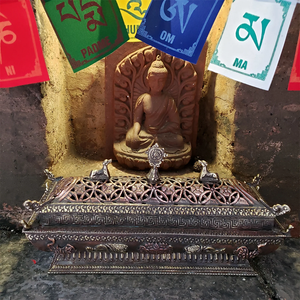 Hand Crafted incense holder, Vintage copper, Tibetan incense burner.
