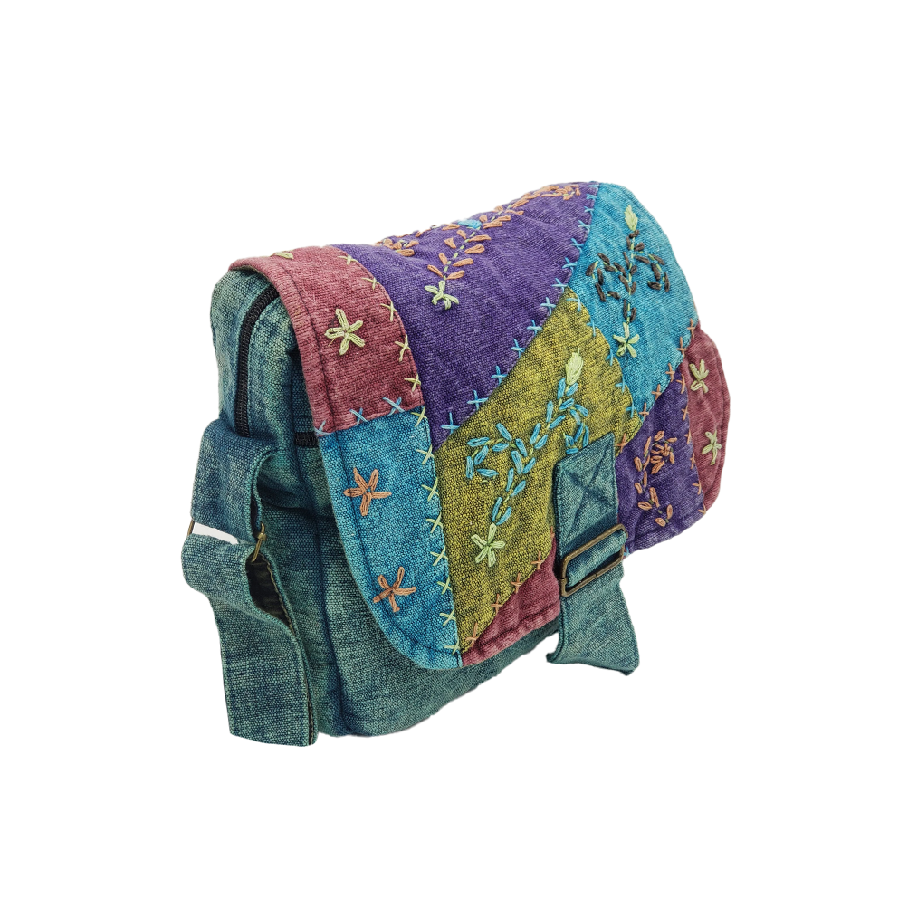 Wicked Dragon Clothing - Patchwork over the shoulder hippie bag