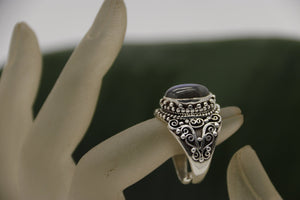 Handcrafted labradorite finger ring 925 starling silver jemstone - Khusi 