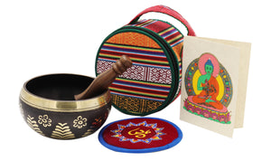 6” Antique Hand-hammered Tibetan Singing bowl for Zen Practice - Khusi 