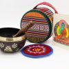 Artistic hand engraved Tibetan Meditation flower design singing bowl - Khusi 
