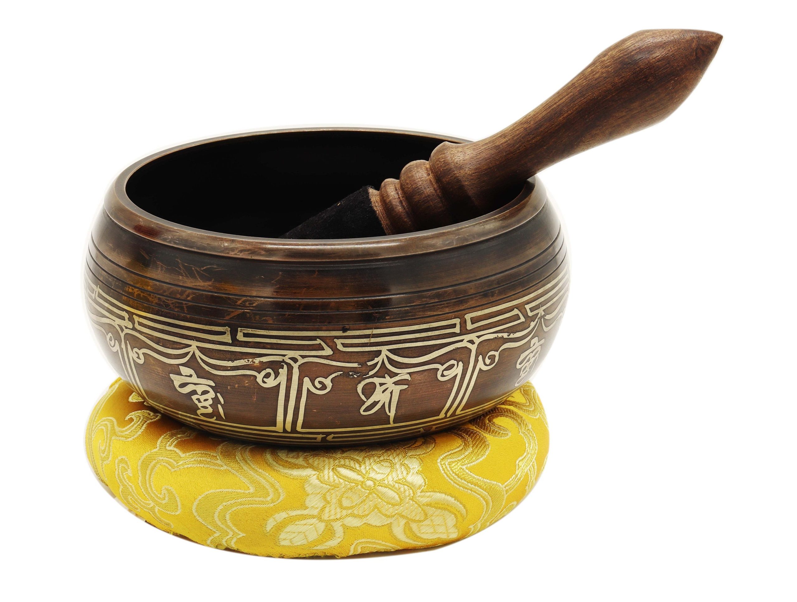 5” Antique Hand-hammered Tibetan Singing bowl for Zen Practice - Khusi